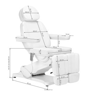 Электрическое косметологическое кресло SIKKON 2 мотора, белое